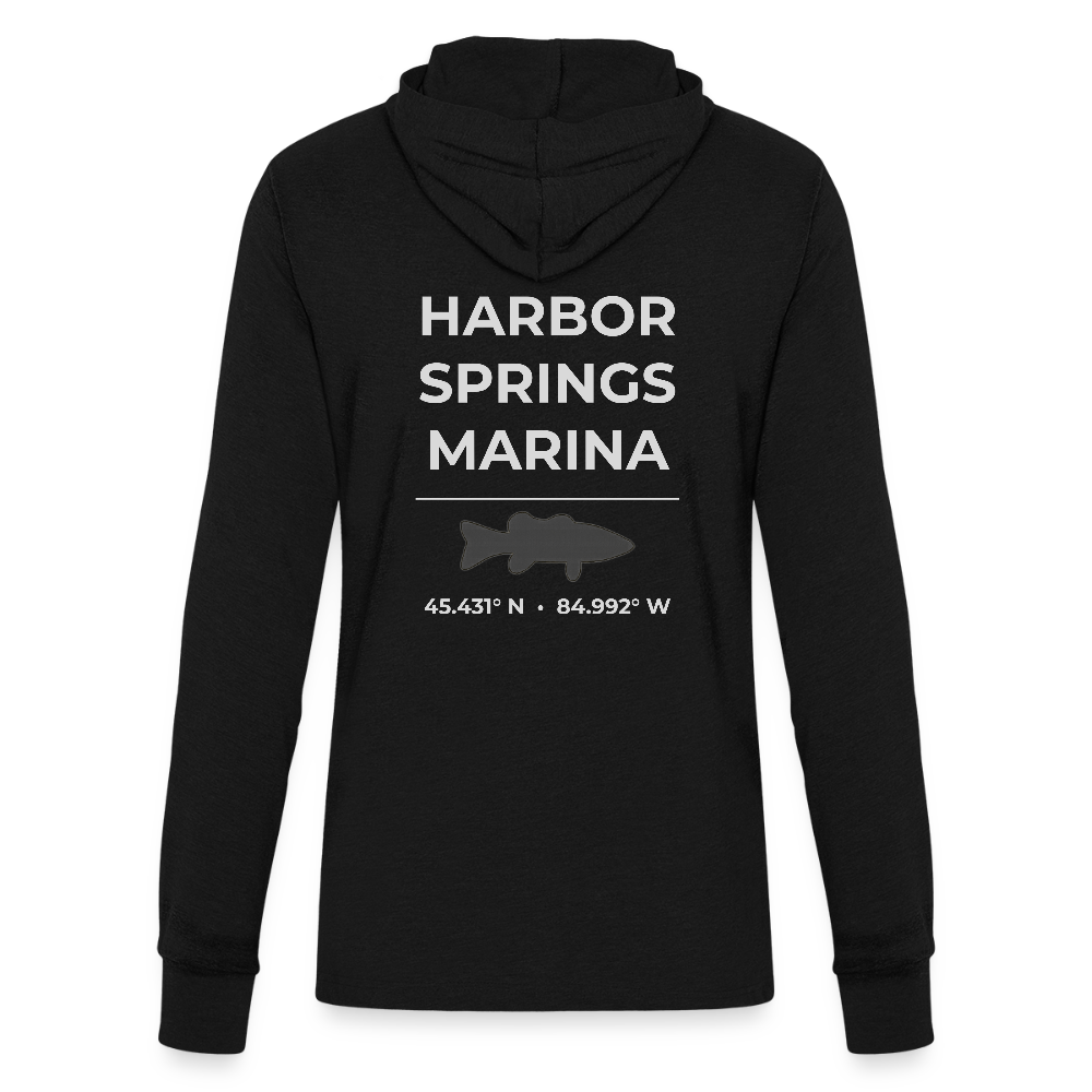 HARBOR SPRINGS MARINA LONG SLEEVE HOODED TEE - black