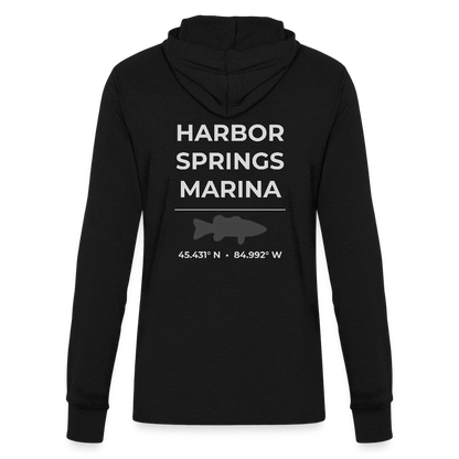 HARBOR SPRINGS MARINA LONG SLEEVE HOODED TEE - black