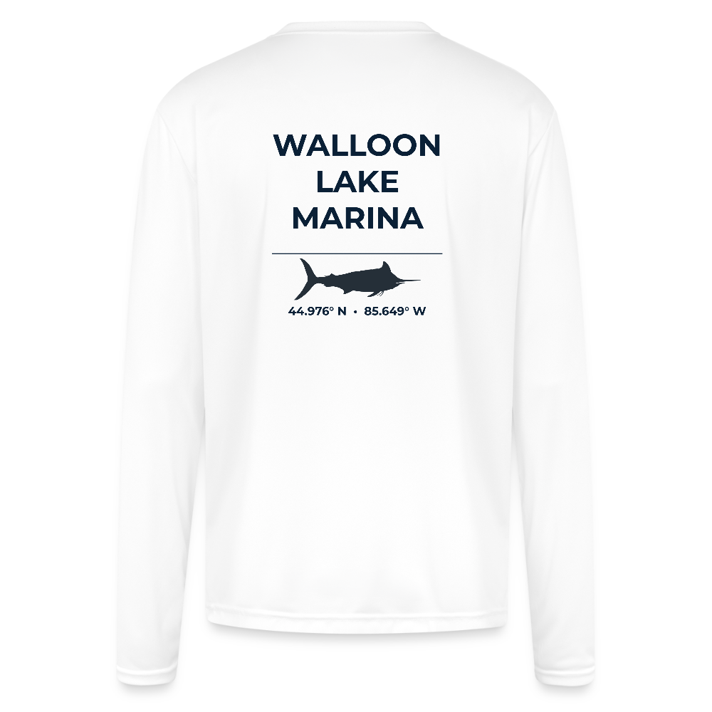 WALLOON LAKE MARINA PERFORMANCE LONG SLEEVE - white