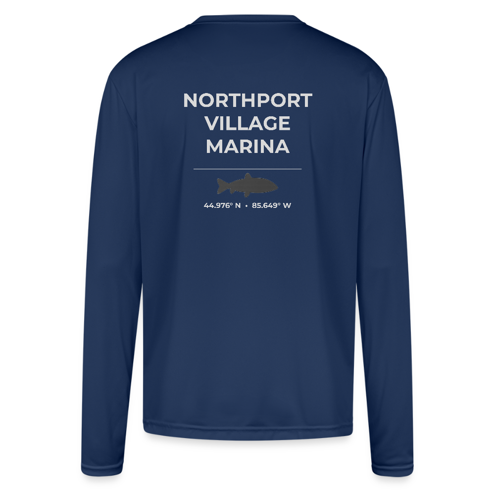 NORTHPORT VILLAGE MARINA PERFORMANCE LONG SLEEVE - navy