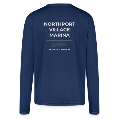 NORTHPORT VILLAGE MARINA PERFORMANCE LONG SLEEVE - navy