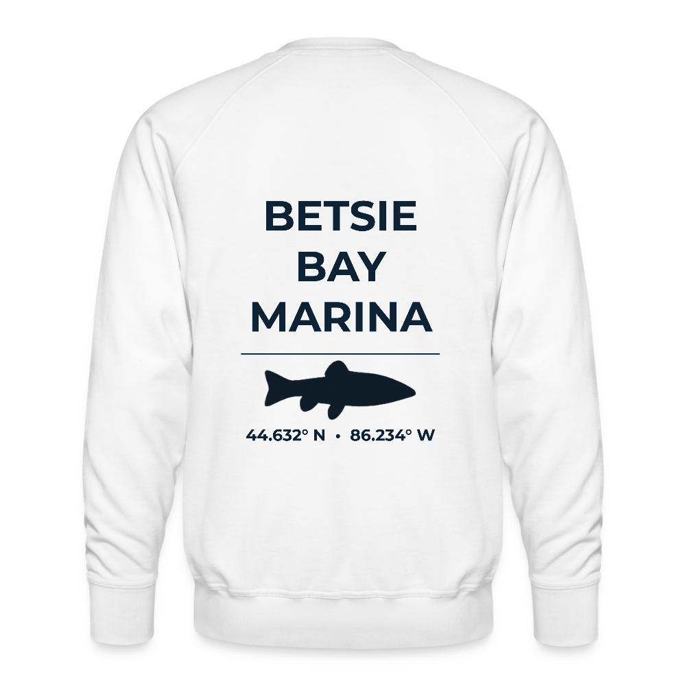 BETSIE BAY MARINA PREMIUM CREW SWEATSHIRT - white