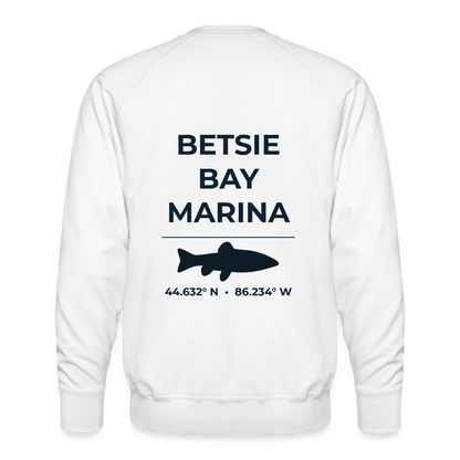 BETSIE BAY MARINA PREMIUM CREW SWEATSHIRT - white