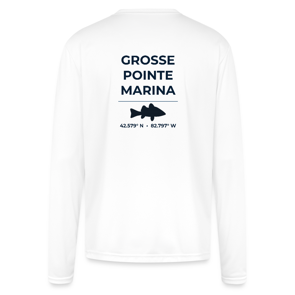 GROSSE POINTE MARINA PERFORMANCE LONG SLEEVE - white