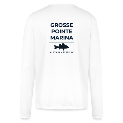 GROSSE POINTE MARINA PERFORMANCE LONG SLEEVE - white