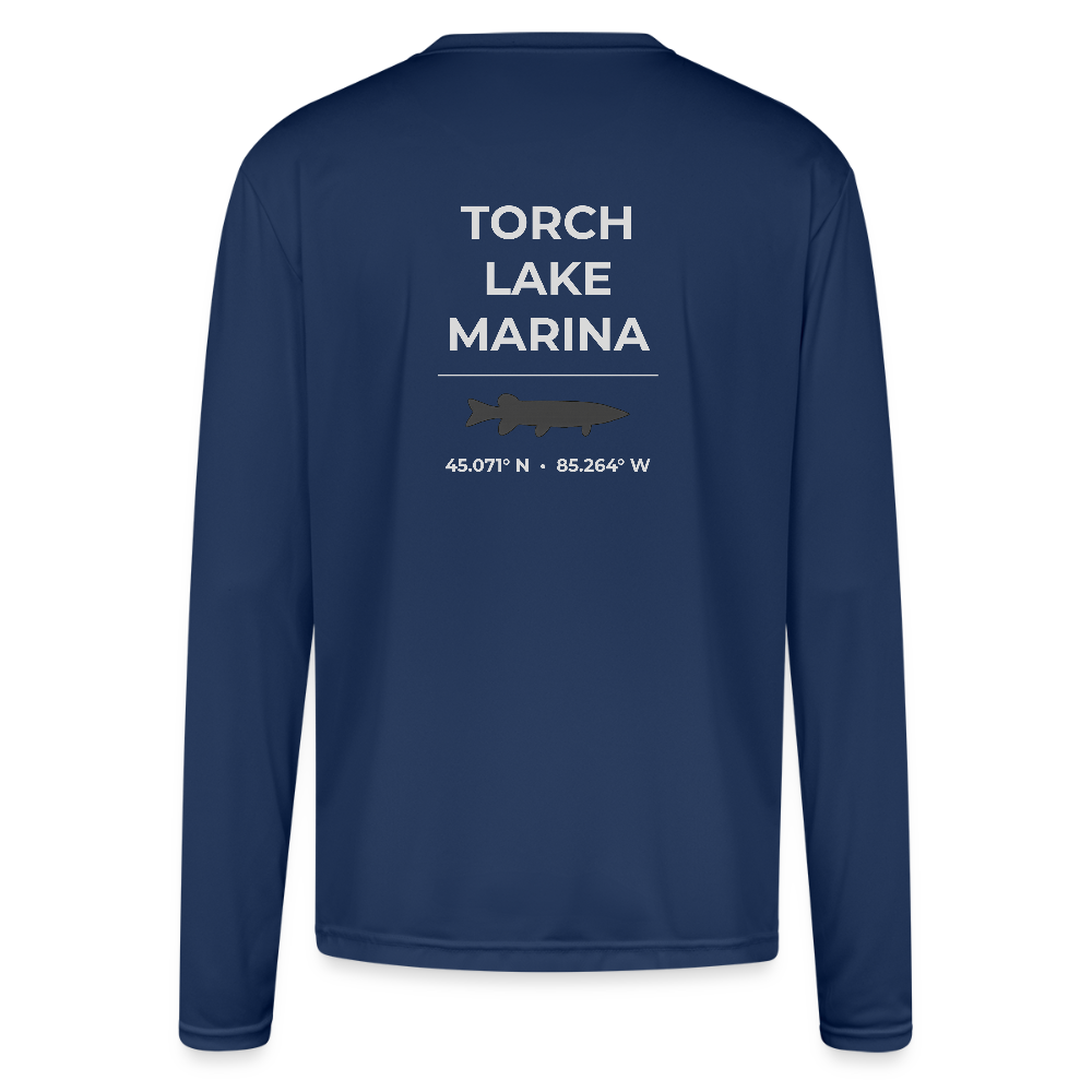 TORCH LAKE MARINA PERFORMANCE LONG SLEEVE - navy