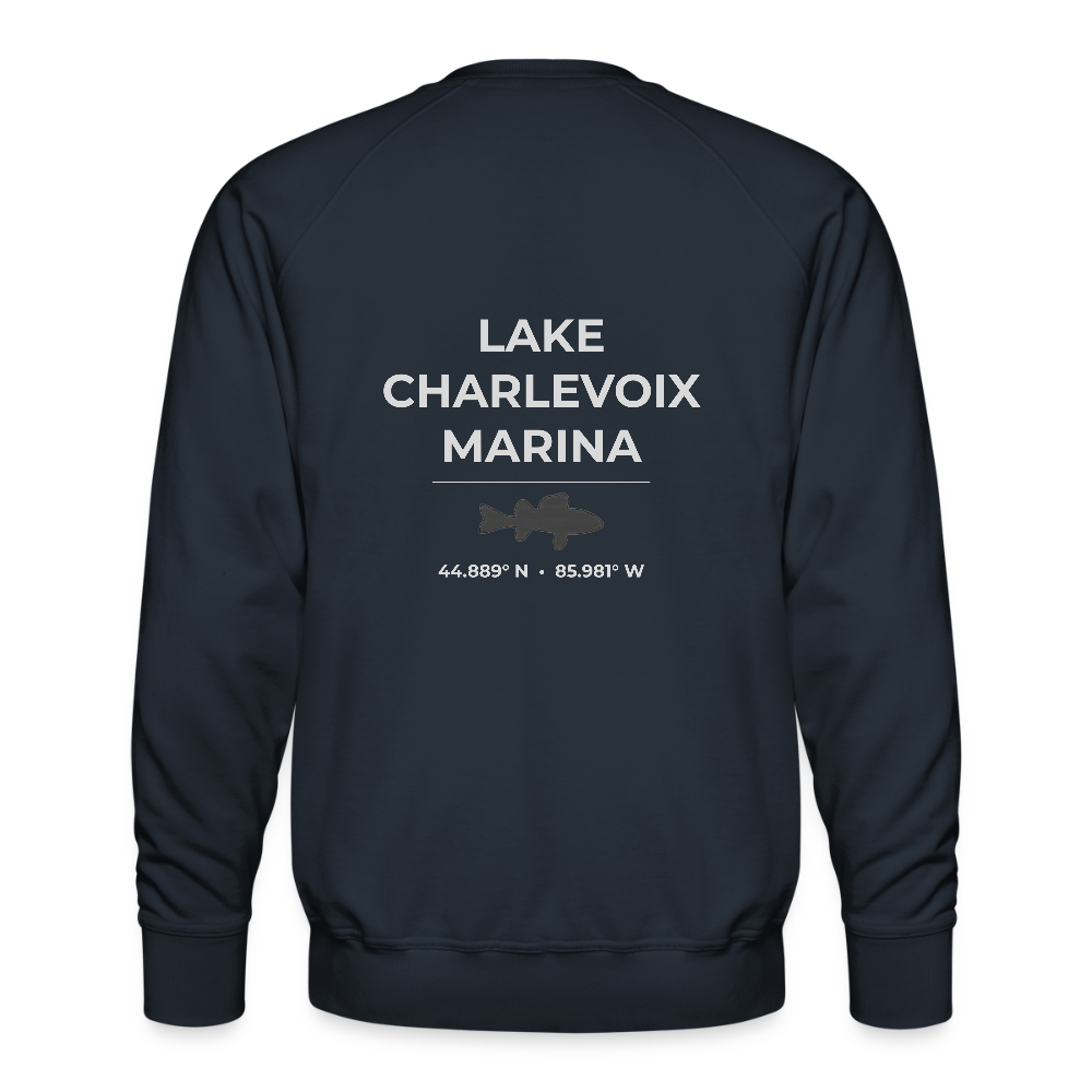 LAKE CHARLEVOIX MARINA PREMIUM CREW SWEATSHIRT - navy
