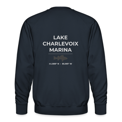LAKE CHARLEVOIX MARINA PREMIUM CREW SWEATSHIRT - navy