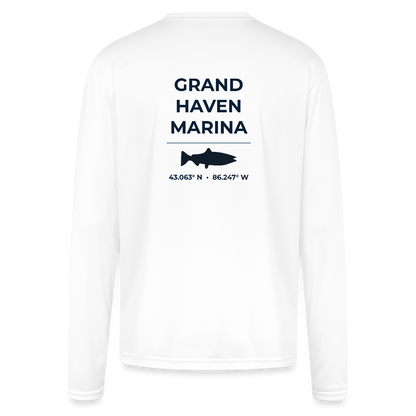 GRAND HAVEN MARINA PERFORMANCE LONG SLEEVE - white