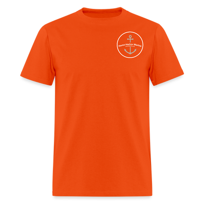 Frankfort Marina T-Shirt | Lake Michigan Coastal Heritage - orange
