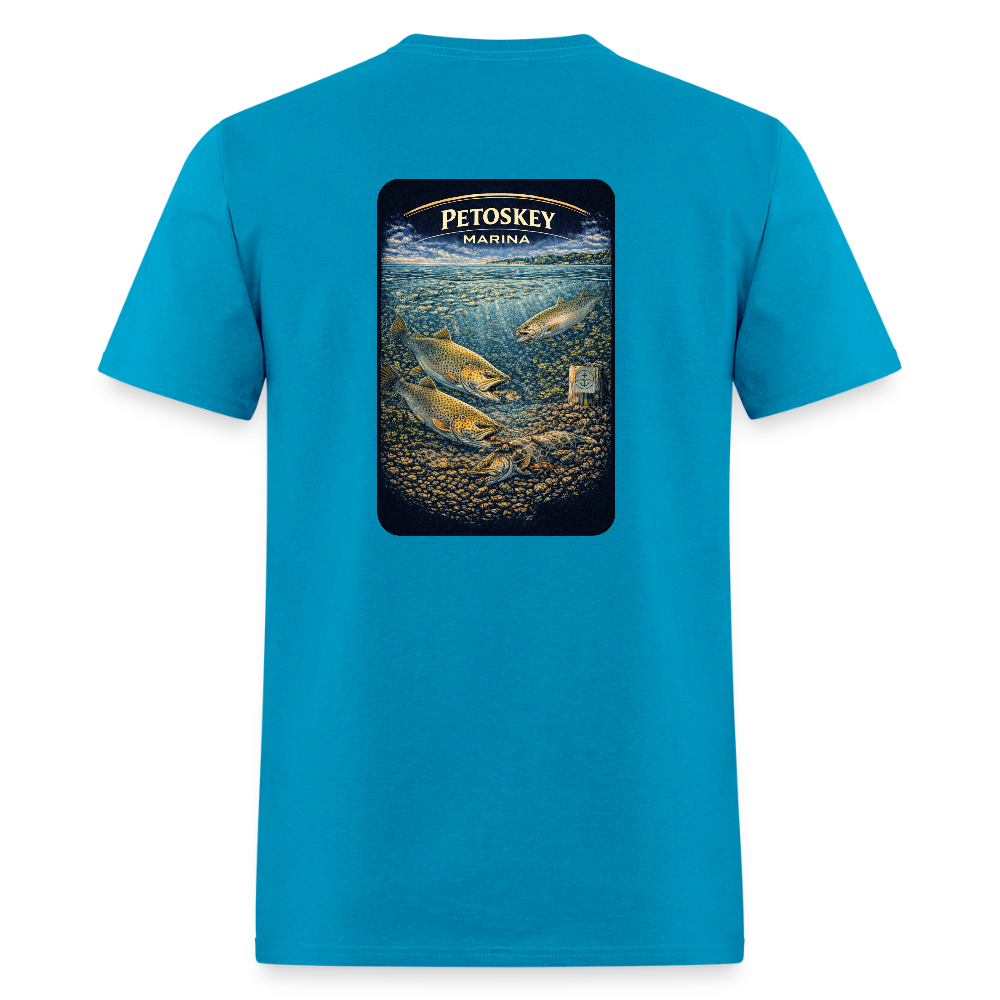 Petoskey Marina T-Shirt | Michigan Marina Series - turquoise