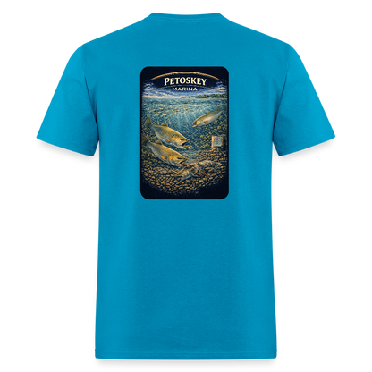 Petoskey Marina T-Shirt | Michigan Marina Series - turquoise