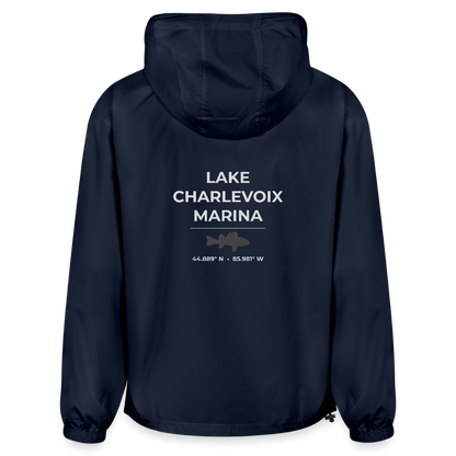 LAKE CHARLEVOIX MARINA PACKABLE HALF-ZIP JACKET - french navy