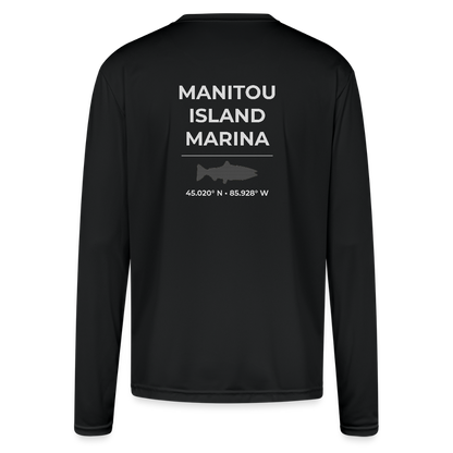 MANITOU ISLAND MARINA PERFORMANCE LONG SLEEVE - black