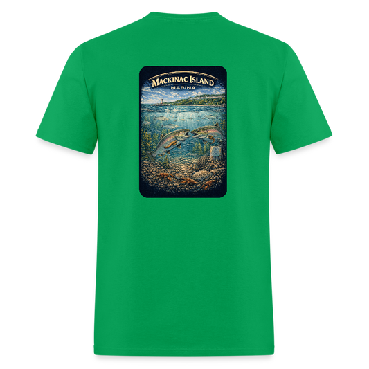 Mackinac Island Marina T-Shirt | Michigan Marina Series - bright green