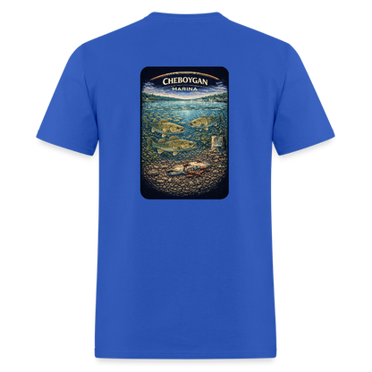 Cheboygan Marina T-Shirt | Michigan Marina Series - royal blue