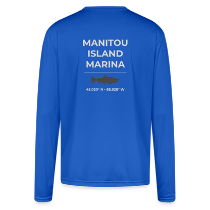 MANITOU ISLAND MARINA PERFORMANCE LONG SLEEVE - royal blue