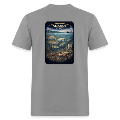 St. Ignace Marina T-Shirt | Michigan Marina Series - rock
