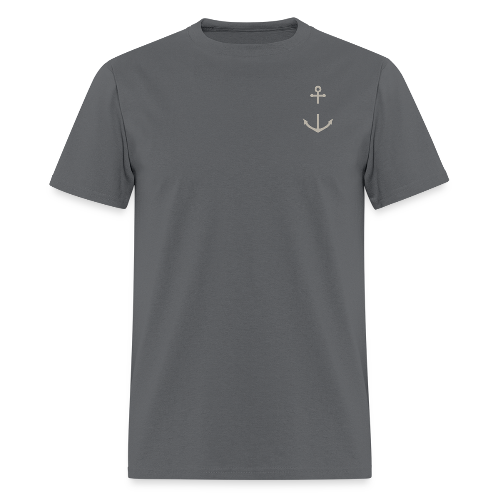 Frankfort Marina T-Shirt | Lake Michigan Coastal Heritage - charcoal