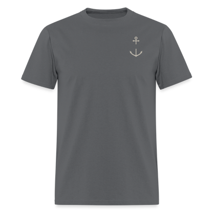 Frankfort Marina T-Shirt | Lake Michigan Coastal Heritage - charcoal