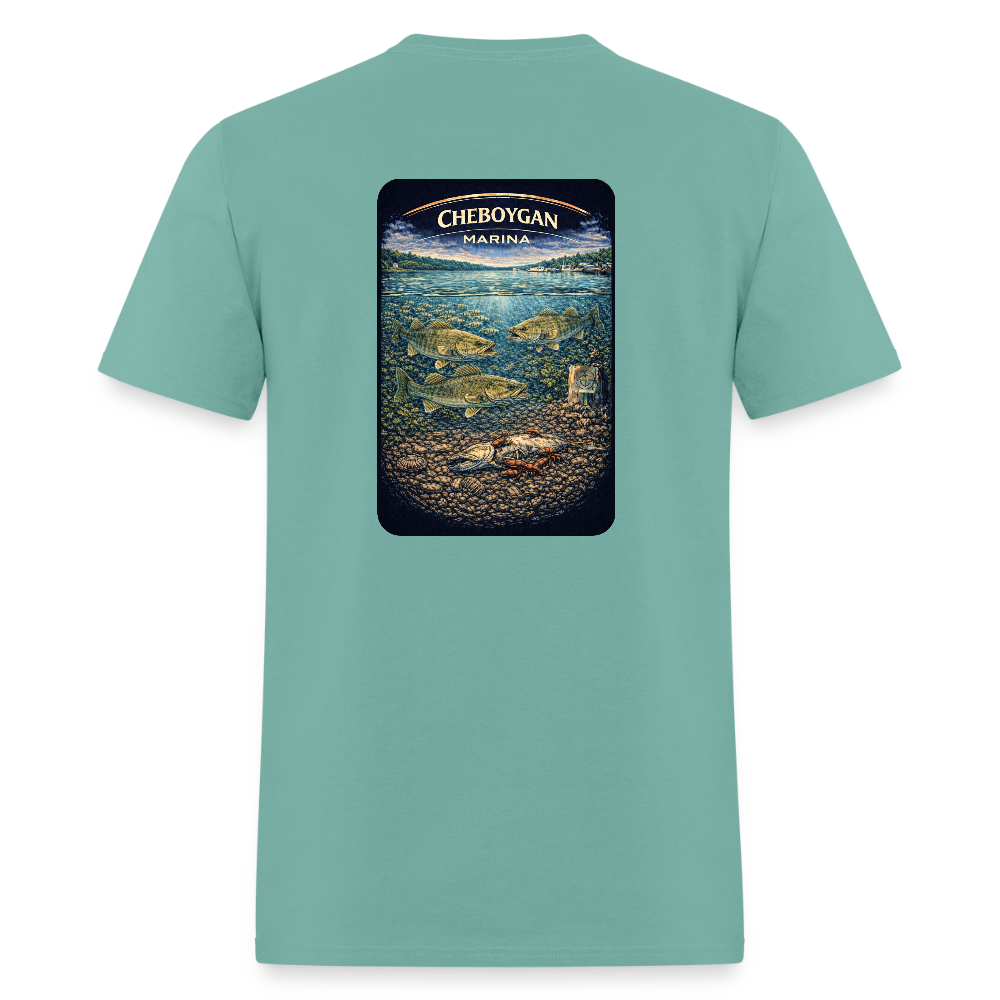 Cheboygan Marina T-Shirt | Michigan Marina Series - aquatic