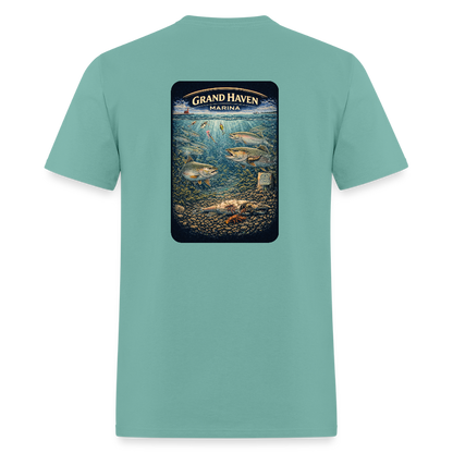 Grand Haven Marina T-Shirt | Michigan Marina Series - aquatic