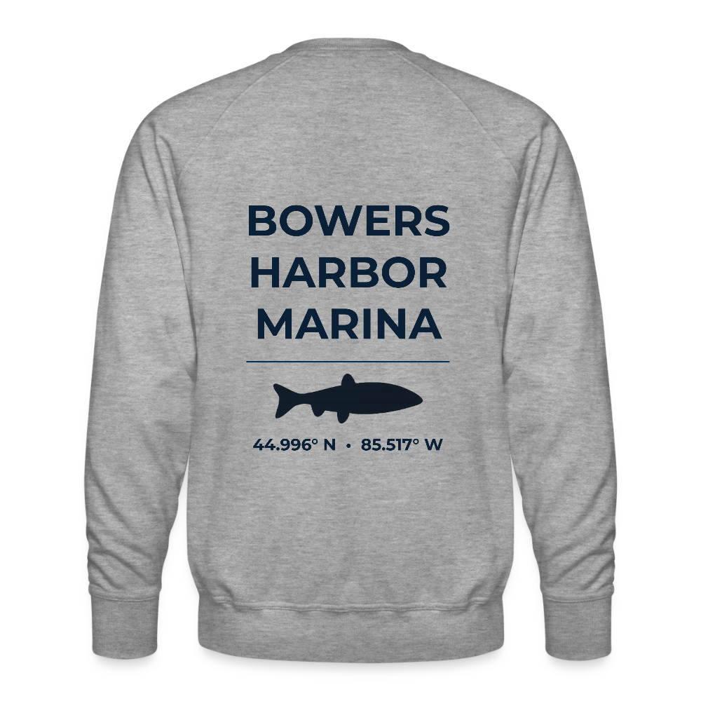 BOWERS HARBOR MARINA PREMIUM CREW SWEATSHIRT - heather grey