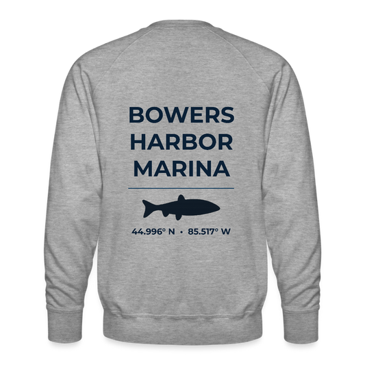 BOWERS HARBOR MARINA PREMIUM CREW SWEATSHIRT - heather grey