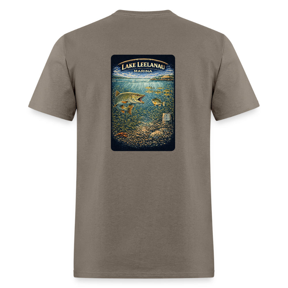 Lake Leelanau Marina T-Shirt | Michigan Marina Series - safari