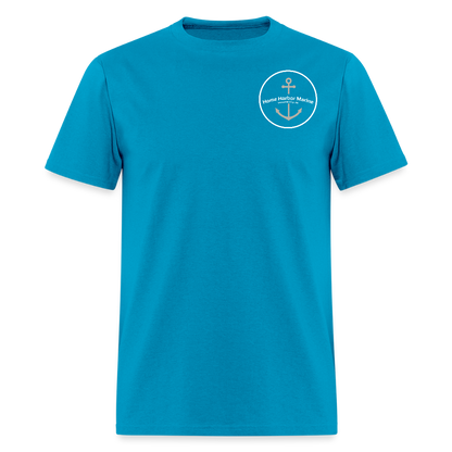 Detroit River Marina T-Shirt | Michigan Waterway Heritage - turquoise