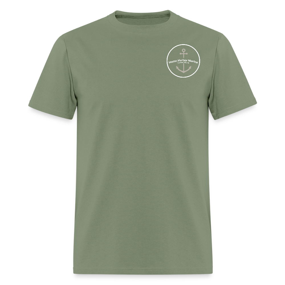 St. Ignace Marina T-Shirt | Michigan Marina Series - military green