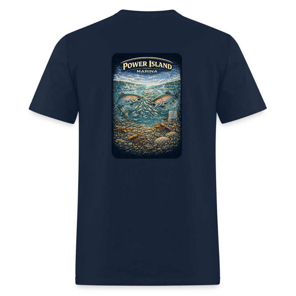 Power Island Marina T-Shirt | Michigan Marina Series - navy