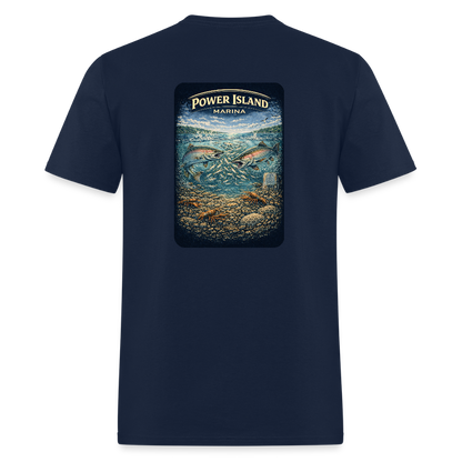 Power Island Marina T-Shirt | Michigan Marina Series - navy