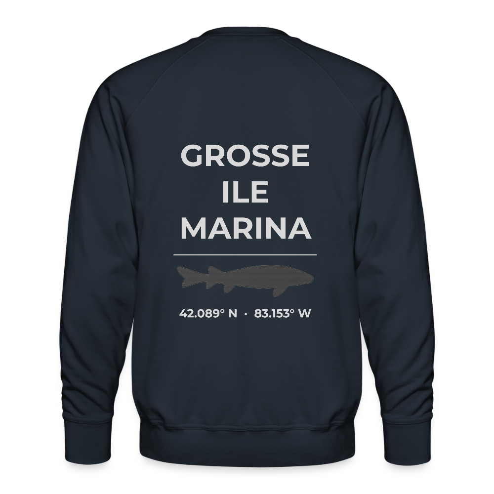 GROSSE ILE MARINA PREMIUM CREW SWEATSHIRT - navy