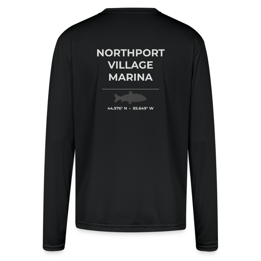 NORTHPORT VILLAGE MARINA PERFORMANCE LONG SLEEVE - black
