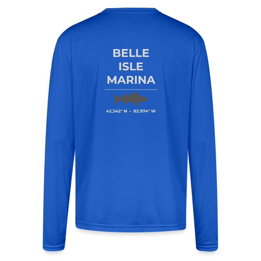 BELLE ISLE MARINA PERFORMANCE LONG SLEEVE - royal blue