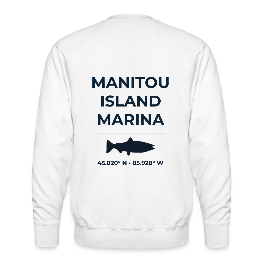 MANITOU ISLAND MARINA PREMIUM CREW SWEATSHIRT - white