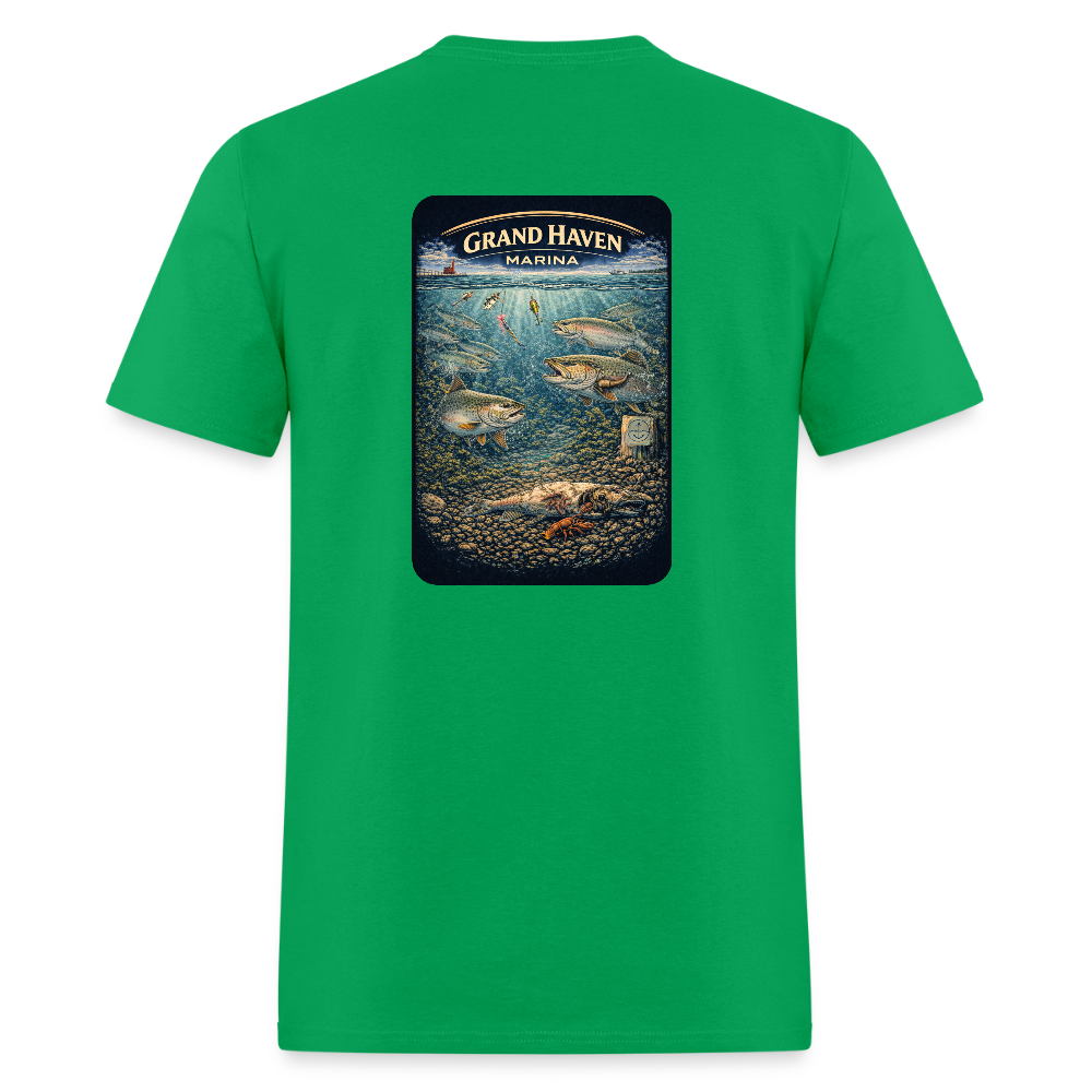 Grand Haven Marina T-Shirt | Michigan Marina Series - bright green