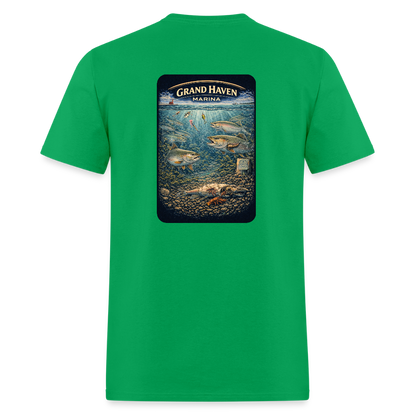 Grand Haven Marina T-Shirt | Michigan Marina Series - bright green