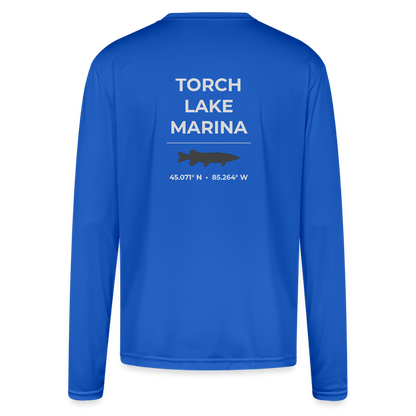 TORCH LAKE MARINA PERFORMANCE LONG SLEEVE - royal blue