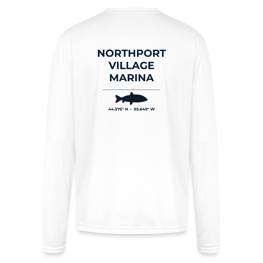 NORTHPORT VILLAGE MARINA PERFORMANCE LONG SLEEVE - white
