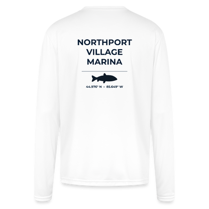 NORTHPORT VILLAGE MARINA PERFORMANCE LONG SLEEVE - white