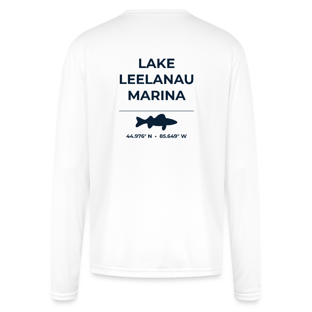 LAKE LEELANAU MARINA PERFORMANCE LONG SLEEVE - white