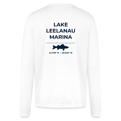 LAKE LEELANAU MARINA PERFORMANCE LONG SLEEVE - white