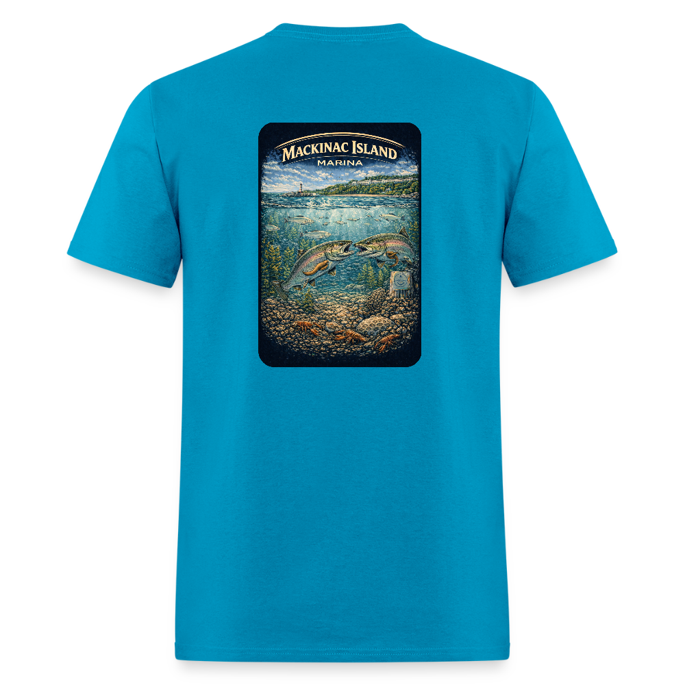 Mackinac Island Marina T-Shirt | Michigan Marina Series - turquoise