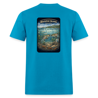 Mackinac Island Marina T-Shirt | Michigan Marina Series - turquoise