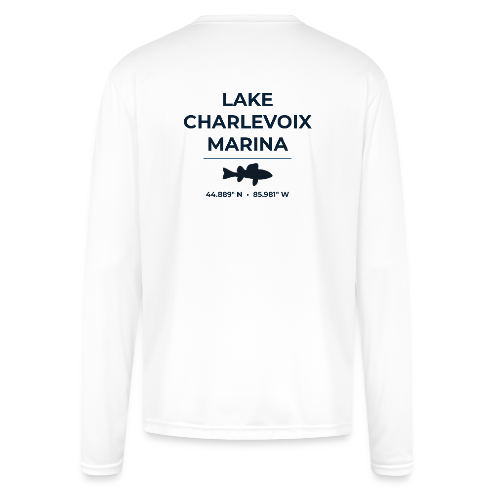 LAKE CHARLEVOIX MARINA PERFORMANCE LONG SLEEVE - white