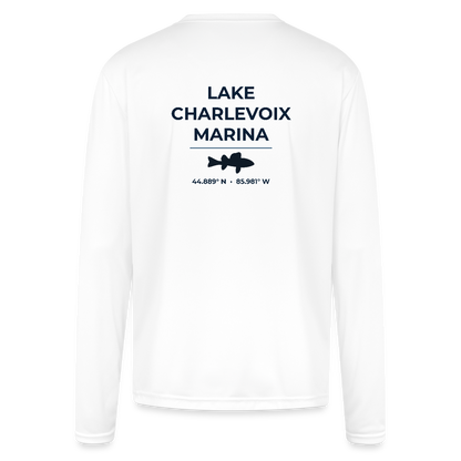 LAKE CHARLEVOIX MARINA PERFORMANCE LONG SLEEVE - white
