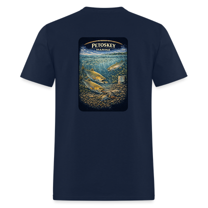 Petoskey Marina T-Shirt | Michigan Marina Series - navy