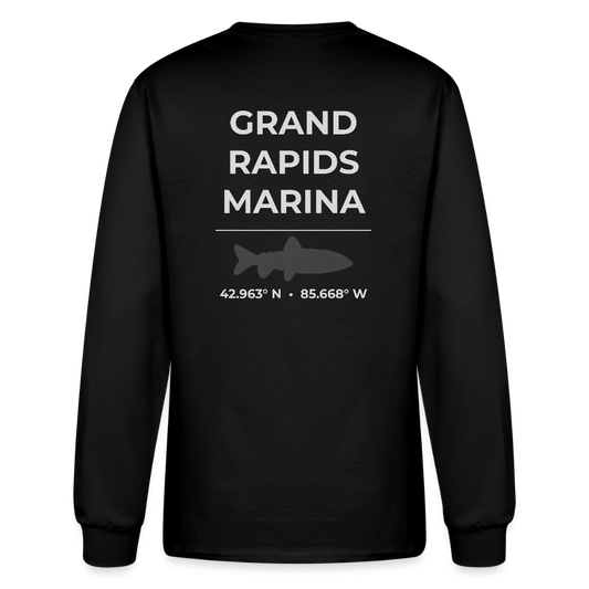 GRAND RAPIDS MARINA LONG SLEEVE T-SHIRT - black